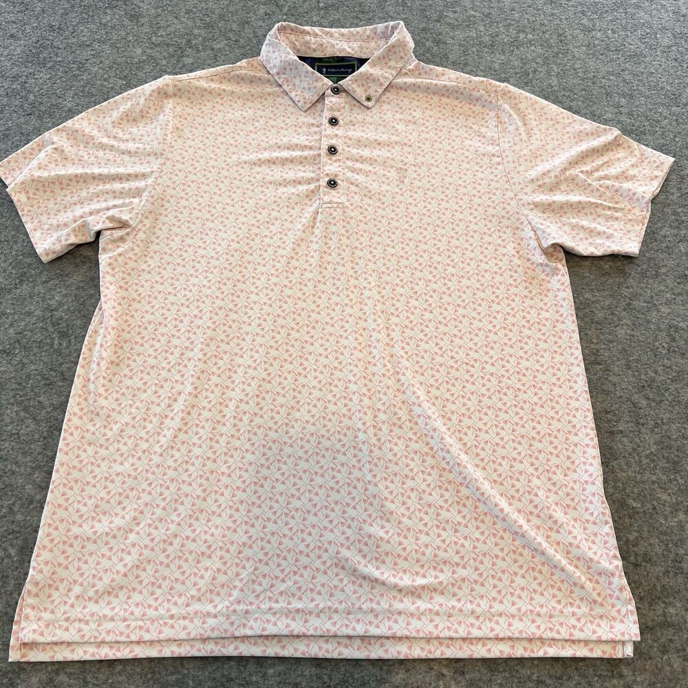 William Murray Men’s Golf Polo Size XL  Martini Print